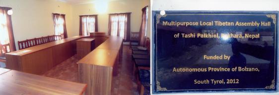 Construction of 8 Local Assembly and Multipurpose Halls in the Tibetan Settlements of Kathok, Herbertpur, Ravangla, Mainpat, Hunsur in India and Tashi Pelkyil, Tashiling, Lodrik in Nepal within the three year project for the construction of 22 Local Assembly and Multipurpose Halls in Tibetan Settlements